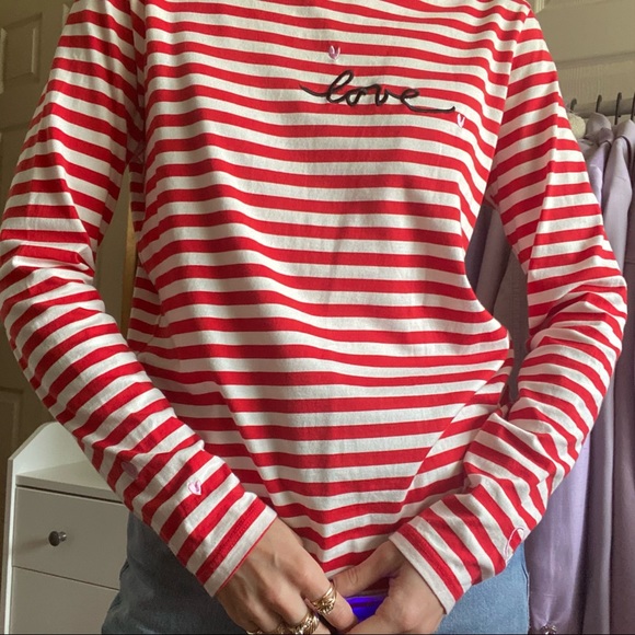 ✨SOLD✨ red & white top ❣️ - Picture 2 of 8